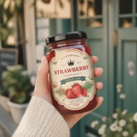 Étiquette alimentaire personnalisée, étiquette en vinyle résistante à l'eau et à l'huile pour le café, la confiture, les épices, la sauce, le jus, les bouteilles, les emballages alimentaires