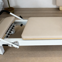 Meilleur prix d'usine, Reformer Pilates léger en alliage d'aluminium durable, personnalisé, qualité commerciale, beige, pour studio de Pilates