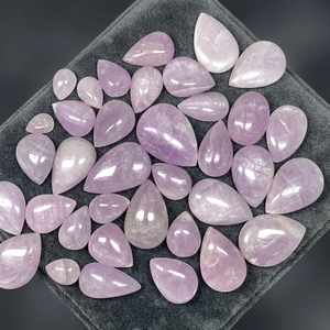 Pierre précieuse naturelle de Kunzite rose en gros, taille poire, cabochon lâche, pour bijoux fins, bagues et pendentifs, taille et poids personnalisables MAHNAJ - Product Image 4