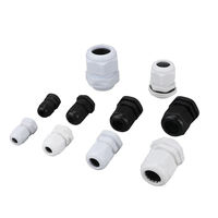 Presse-étoupe en nylon étanche IP68 blanc 3-6,5 mm certifié RoHS, presse-étoupe métallique en laiton/acier inoxydable PG7 certifié RoHS