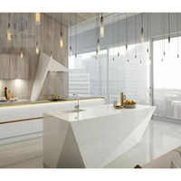 Comptoir de bar à vin long en pierre artificielle moderne avec finition brillante personnalisable pour hôtel, salle de sport, usage commercial, garantie de 10 ans