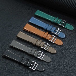 Bracelets de montre en <span class=keywords><strong>cuir</strong></span> de veau pleine fleur 20mm 22mm, faits main, motif palmier, en <span class=keywords><strong>cuir</strong></span> véritable Epsom - Product Image 4