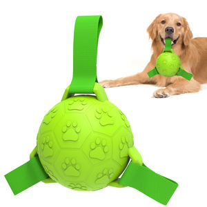 KINYU di alta qualità in gomma naturale cane giocattolo indistruttibile in Nylon intrecciato cinturino interattivo cane palla brevetto lusso classico Pet fornitura - Product Image 1
