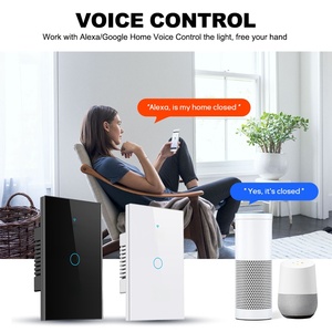 Tuya US estándar inteligente 1 Gang interruptor de cristal luz inteligente remoto Control de voz Wifi interruptor de luz inteligente Control de voz <span class=keywords><strong>Alexa</strong></span> <span class=keywords><strong>Google</strong></span> - Product Image 5