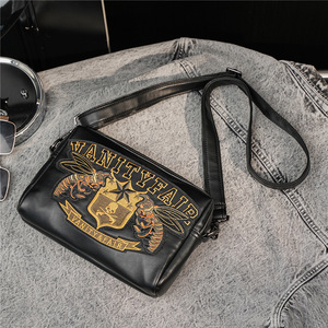 Sac bandoulière homme original avec motif brodé, style coréen, tendance, simple, léger, en polyester - Product Image 6