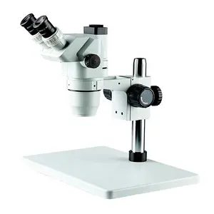 ZML6745T-L1 0.67x-4.5x microscópio estéreo trinocular, melhor zoom, para laboratórios, microscópio estéreo