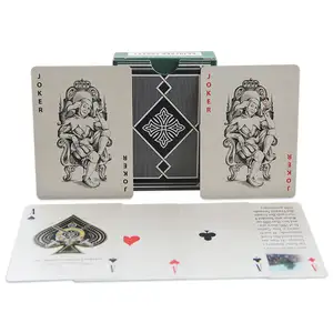 独特的定制图形印刷扑克牌印刷带锡盒的定制圆形扑克牌