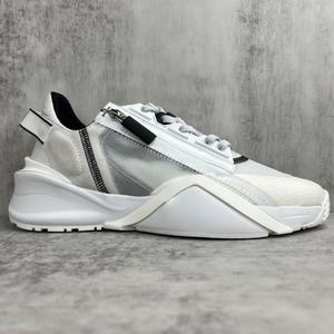 Chaussures de course de qualité supérieure, baskets en cuir véritable de créateur, baskets épaisses pour hommes, fermeture à lacets, chaussures respirantes et douces - Product Image 6