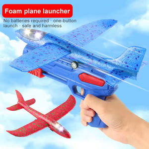 Pistolet lanceur d'avions en mousse, modèle de pistolet de tir manuel avec lumières, jouet volant d'extérieur - Product Image 2