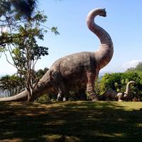 Attrayant Long Cou Dinosaure Animatronic Modèle Télécommande En Métal Affichages Extérieurs pour Centres Commerciaux Jardin