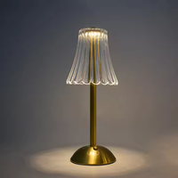 Lampe de table LED en cristal rechargeable moderne avec télécommande pour chambre, restaurant ou bar, décoration de chevet
