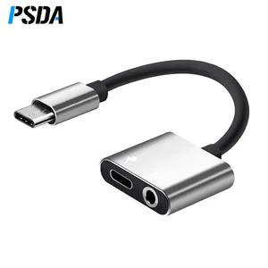 PSDA 3.5mm AUX אודיו כבל 2 ב 1 USB סוג C תשלום אודיו מתאם עבור Leeco Le מקסימום 2/פרו אוזניות רכב USB-C מטען כבל