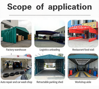 Abri de stockage mobile pliable en tissu imperméable avec cadre en acier pour parking et entrepôt, auvent pare-soleil
