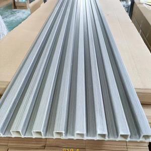 3D yivli WPC duvar paneli 160*24mm su geçirmez akustik ahşap kaplama mermer dokulu yüzey otel merkezi TV arka plan ev - Product Image 2