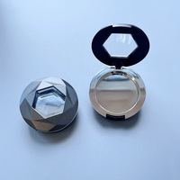 Emballage cosmétique personnalisé OEM en forme de brique découpée avec fenêtre transparente, pour blush, illuminateur, fard à paupières, poudre.
