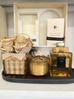 Ensemble d'aromathérapie de luxe en gros LUFU comprenant des bougies parfumées, un diffuseur à bâtonnets, logo personnalisé pour la décoration intérieure et les cadeaux de fêtes