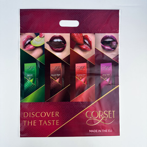 <b>Plastic</b> <b>Tote</b> Bags Garment Bag PE Film Multi Color Reinforced Handles Shopping Bag - Product Image 5