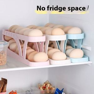 Double-Sided Divider Fresh-Keeping Egg Refrigerator <b>Storage</b> Rack Plastic <b>Kitchen</b> Egg Tray <b>Box</b> Aluminum Metal Injection Technics - Product Image 3