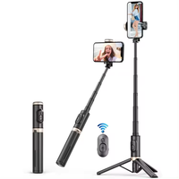 Q12 Selfie Stick Met Verborgen Ontwerp Versterkt Draadloze Draagbare Afstandsbediening Uitschuifbaar Opvouwbaar Voor Telefooncamera Nieuw Ontwerp