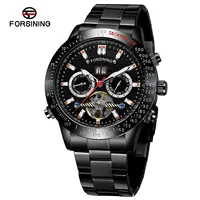 FORSINING 589 Luxus Automatikuhr Große Herrenuhren Tourbillon Mechanischer Chronograph Wasserdichte Armbanduhr