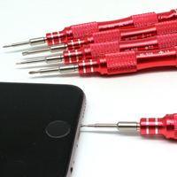 Kit de tournevis de précision en alliage avec aimant intégré, antidérapant, chromé, pour réparation de téléphones portables, outil de démontage durable