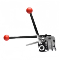 GD35 Outil combiné manuel sans joint pour cerclage en acier, tendeur-scelleuse portatif sans boucle pour palettes, pierres et briques