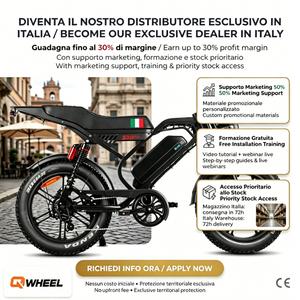 Bicicleta eléctrica QMHEEL S20 Pro para el mercado italiano, Ebike con neumáticos gruesos y asiento cómodo para distribuidores, almacén en la UE, Países Bajos e Italia. - Product Image 4