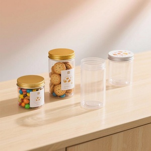 Food Grade <b>Plastic</b> <b>Jar</b> PET clear Cake <b>Jar</b> <b>Plastic</b> Transparent Hard Cake Cookie <b>Jar</b> <b>Plastic</b> With Lid - Product Image 5