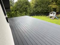 Planche de terrasse en WPC co-extrudé solide, écologique, imperméable, antidérapante, composite, pour villa extérieure, balcon, allée