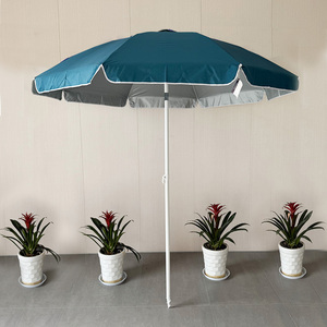 Sombrilla de Playa y <span class=keywords><strong>Patio</strong></span> de 200 cm con Varillas de Acero Resistentes al Viento, Ajustable, Azul, Portátil, para Camping, con Logotipo Personalizado - Product Image 1