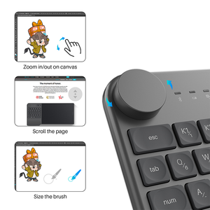 Huion Inspiroy KeyDail KD200 9x6 pollici penna digitale interattiva senza fili <span class=keywords><strong>disegno</strong></span> grafico tablet con tastiera - Product Image 4