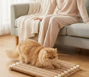 Alfombra rascadora de sisal para gatos, plegable, antiarañazos, para afilar las garras, alfombra para el suelo del hogar. - Product Image 4
