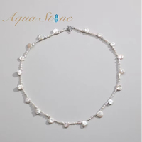Collier à pendentif en perle d'eau douce plaqué or - Cadeau de fête, matériau naturel, certifié CE ASTM REACH, bijoux de mode