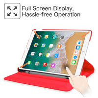 Housse en cuir PU rotative à 360 degrés avec porte-crayon, étui pour tablette en cuir PU