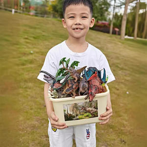 Juego de Juguetes de Dinosaurios Súper Grandes para Niños, Modelo de Tiranosaurio Rex de Simulación, Triceratops, Braquiosaurio, Pterodáctilo de Goma Suave - Product Image 2