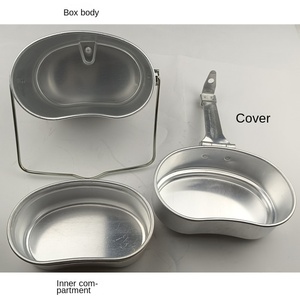 Lonchera para Exteriores DFM1104, Olla para Acampar con Tapa y Plato Interior, Juego de Vajilla 3 en 1 Original, Lonchera, Cantina para Exteriores, Portátil - Product Image 4
