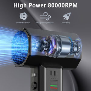 Súng bắn bụi không khí công suất cao 650W mới 4000mAh * 6 quạt phản lực công suất cao tuabin 4 tốc độ điều chỉnh máy thổi bụi - Product Image 2