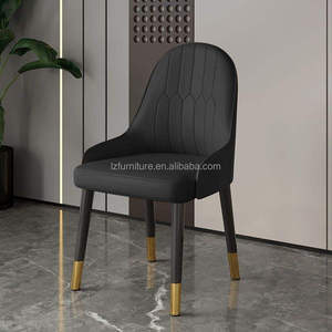 Sillas de Comedor Ajustables y Resistentes de Estilo Moderno de Mediados de Siglo, Tapizadas en Cuero Sintético Vegano Ecológico, con Detalles en Latón - Product Image 6
