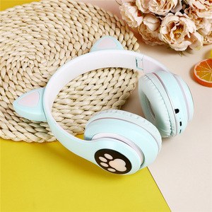 Mignon dessin animé lumineux led oreille de chat griffe de voiture sans fil jeu casques d'écoute écouteurs enfants <span class=keywords><strong>studio</strong></span> pour enfants filles - Product Image 2
