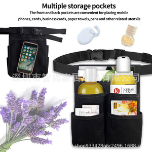Massage Bottle Bag Waist Pack Adjustable Strap 5-9 Pockets Cell Phone Holder Beauty Tool Storage - Product Image 4