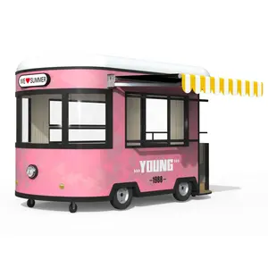Obral kereta makanan listrik truk es krim gerobak anjing panas Mini portabel truk Makanan Cepat Saji