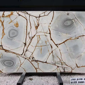 Encimera de piedra Natural única de lujo, losa de cuarcita de <span class=keywords><strong>Roma</strong></span> profunda azul para Interior Villa, cocina diseñada - Product Image 6