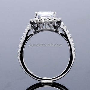 Модное обручальное серебряное кольцо с муассанитом 925 2,5 карат - Product Image 4