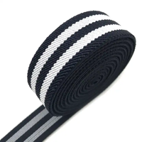 Bande élastique de sangle imprimée en noir et blanc sur mesure pour les accessoires textiles de fitness d'exercice sportif