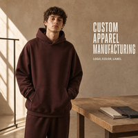 Sweat à capuche graphique surdimensionné pour homme, 400 g/m², style tendance, anti-boulochage, épaissi pour le streetwear, personnalisable avec LOGO, modèle pull-over