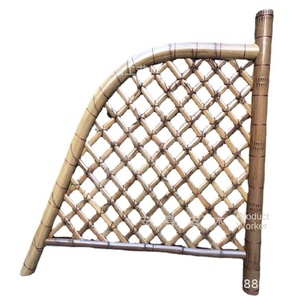 Nueva Cerca de Bambú Carbonizado, Varios Soportes <span class=keywords><strong>para</strong></span> Plantas, Soportes de Bambú Estilo Chino <span class=keywords><strong>para</strong></span> Jardín y Patio, Cerca de Bambú en Rejilla - Product Image 3