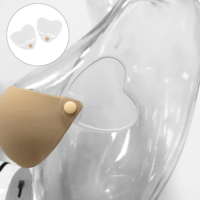 Soutien-gorge en éponge adhésif réutilisable imperméable multi-boutons de style nouveau avec bretelles transparentes