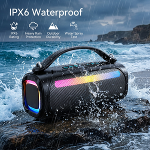 Altavoz Inalámbrico de 2.1 Canales y 60W con Diseño de Rejilla Metálica y Luces LED RGB para Cine en Casa y <span class=keywords><strong>Karaoke</strong></span> - Product Image 4