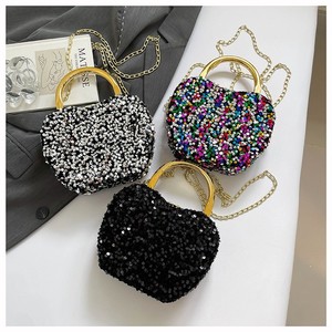 Cross-Border Sequin Hand-Held Box Bag Women's New High-End Single-Shoulder <b>Square</b> Western-Style Chain Crossbody Bag Tanjing - Product Image 2