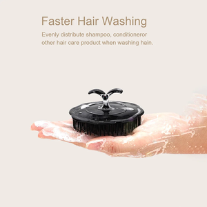 Brosse de massage du cuir chevelu Zenidoo en silicone, style moderne, entièrement naturelle, pour soulager les démangeaisons des racines des cheveux, brosse de douche, brosse à shampoing pour le corps - Product Image 4